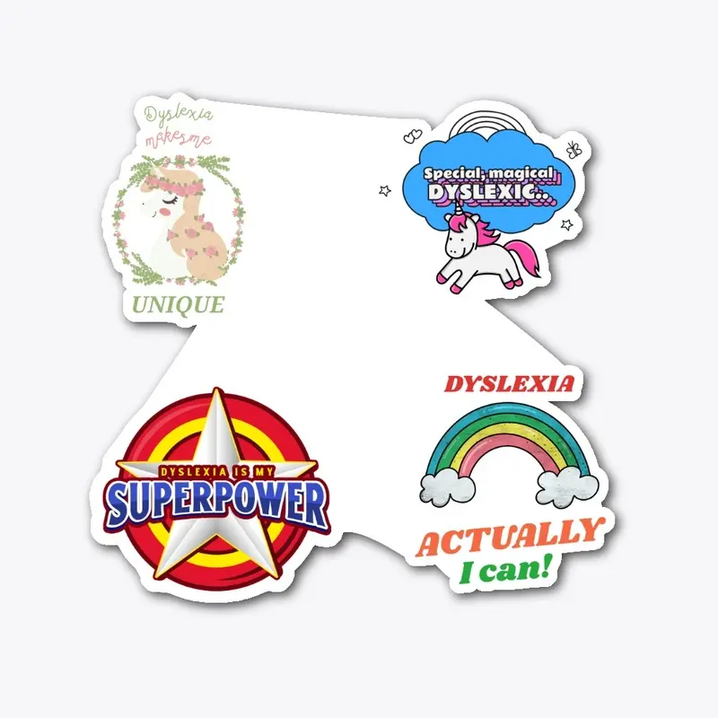 The Dyslexic Club - girl book stickers